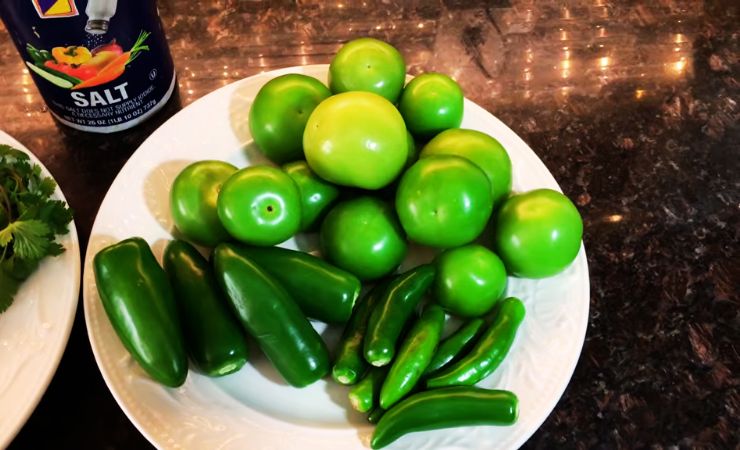 Prep the Tomatillos and Chiles