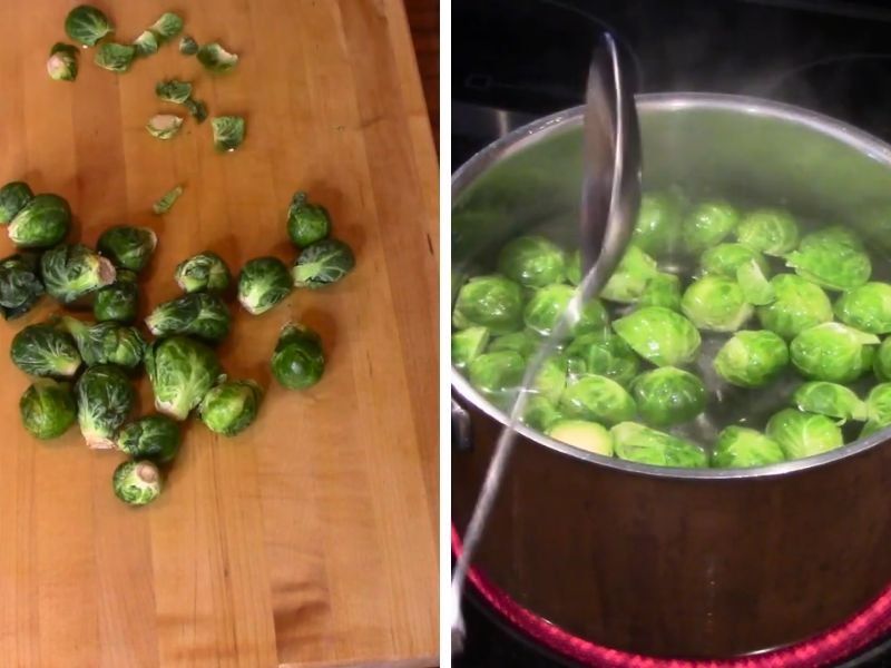 Prepare the Brussels Sprouts