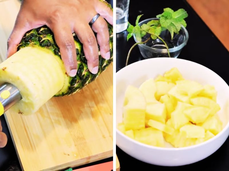 Muddle Pineapple and Mint
